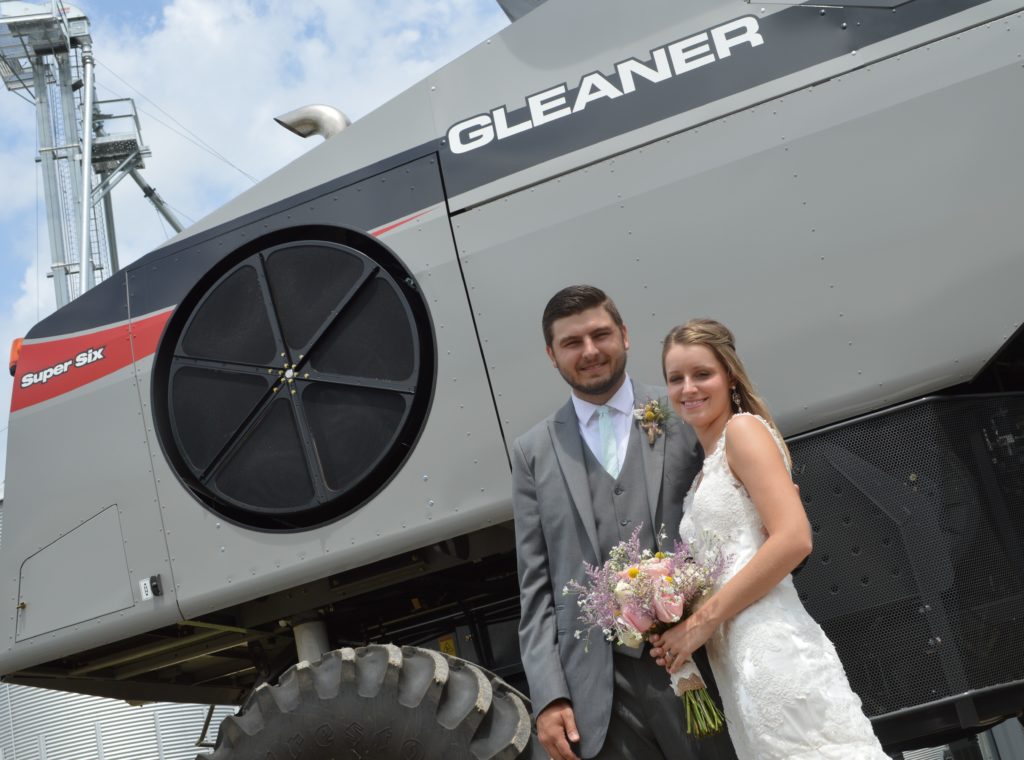 AGCO employee uses Gleaner combine in his wedding.