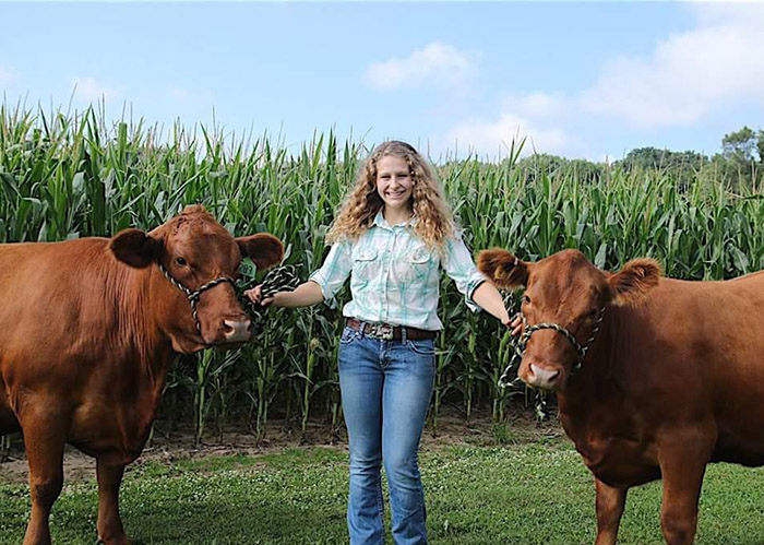 On the farm with Sarah Albers and her herd