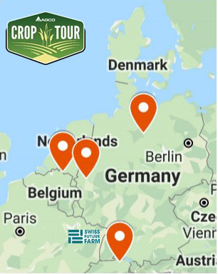 Figure 1. AGCO Crop Tour locations in Western Europe